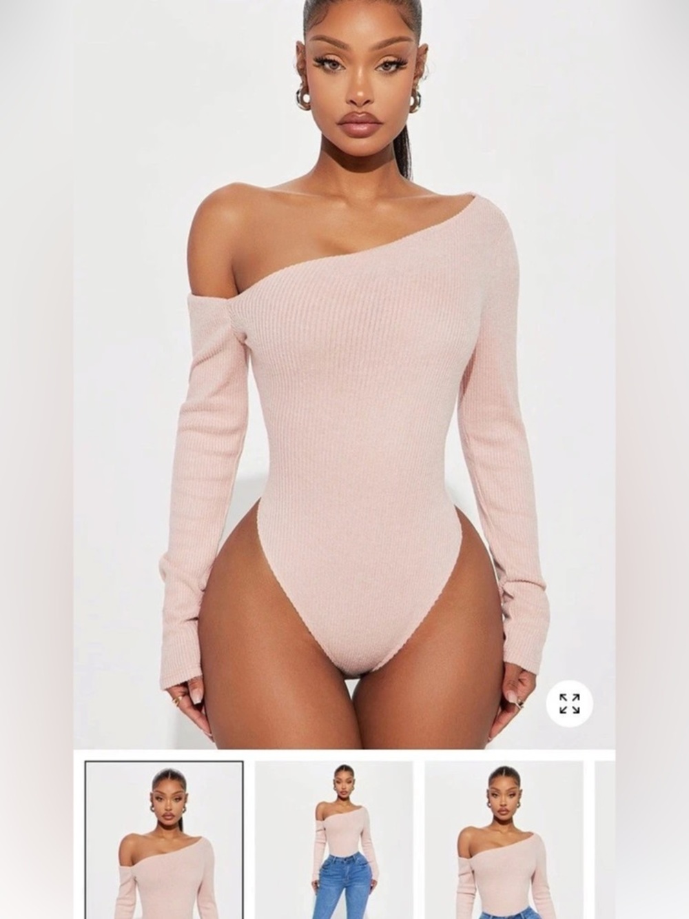 PrettyLittleThing Pink Off-Shoulder Bodysuit